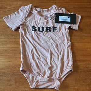 Pink Surf Baby Onesie